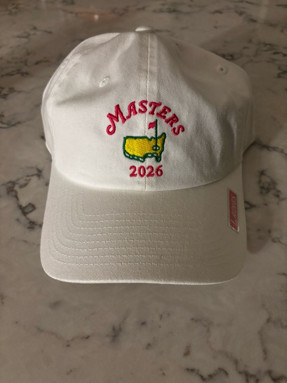Masters White Hat with Embroidered Logo